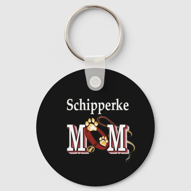 Schipperke MAMA Geschenke Schlüsselanhänger (Vorderseite)