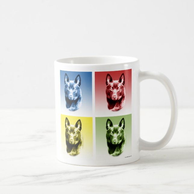 Schipperke Pop Art Art Kaffeetasse (Rechts)