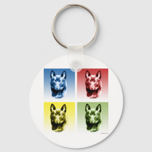Schipperke Pop Art Art Schlüsselanhänger