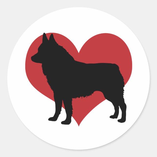 Schipperke Runder Aufkleber (Vorderseite)
