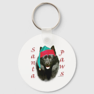 Schipperke Santa Paws Schlüsselanhänger