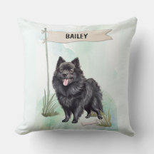 Schipperke Wasserfarbe Personalisierter Hund