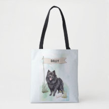 Schipperke-Wasserfarbe Personalisierter Hund
