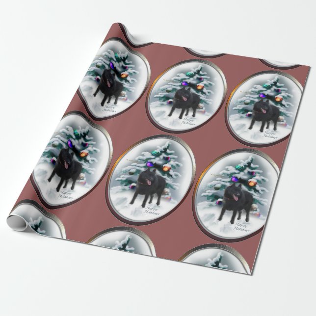 Schipperke Weihnachten Geschenkpapier (Ungerollt)