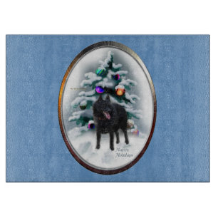 Schipperke Weihnachten Schneidebrett