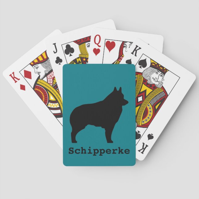 SchipperkehundeSilhouette Spielkarten (Rückseite)