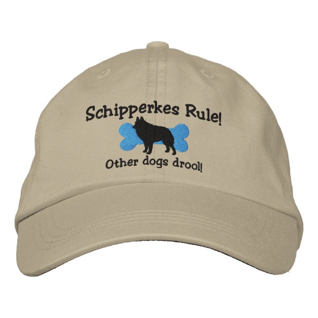 Schipperkes-Regel Bestickte Kappe (Vorderseite)