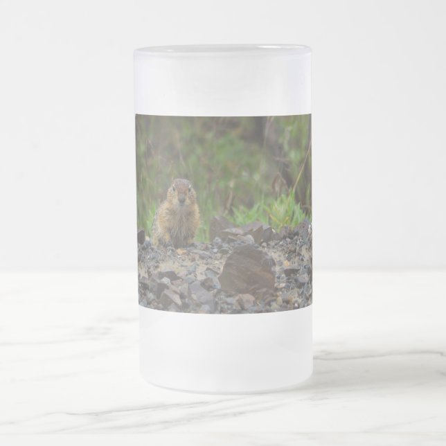 Schirm Bitte Mattierte Glasbläserei Tasse (Mittel)