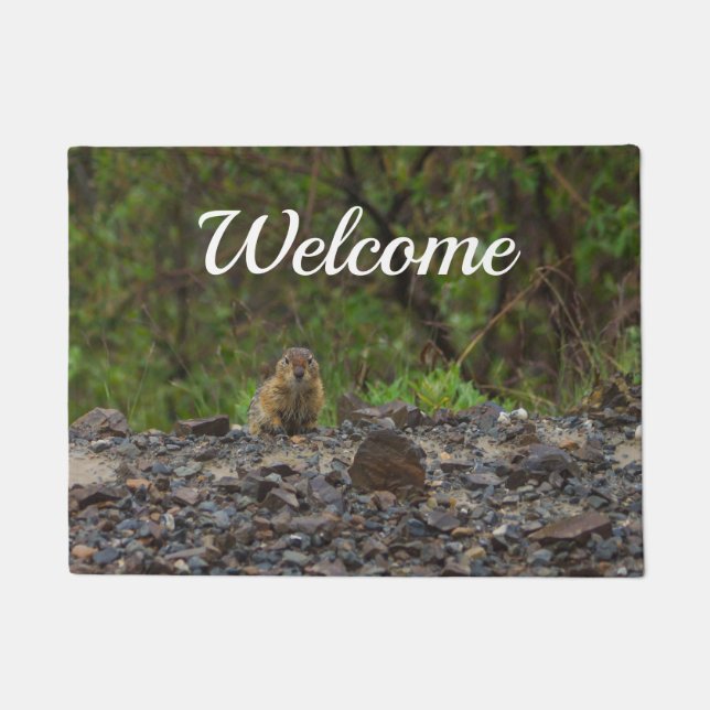 Schirm Bitte willkommen Türmatte (Vorderseite)