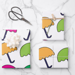Schirm Geschenkpapier Set
