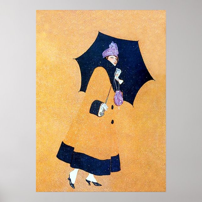 Schirm und Schnee von C Coles Phillips Poster (Vorne)