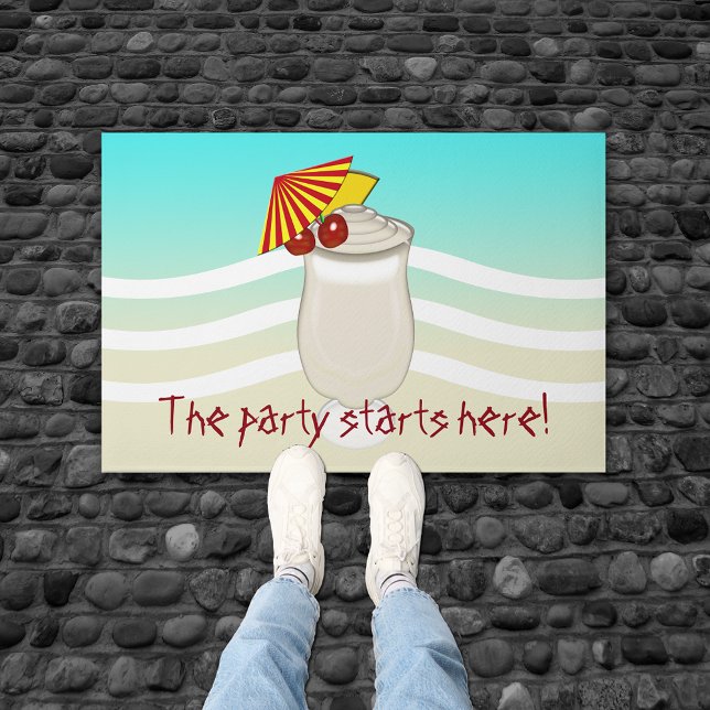 Schirmtrunk Das Party beginnt hier Fußmatte (Von Creator hochgeladen)