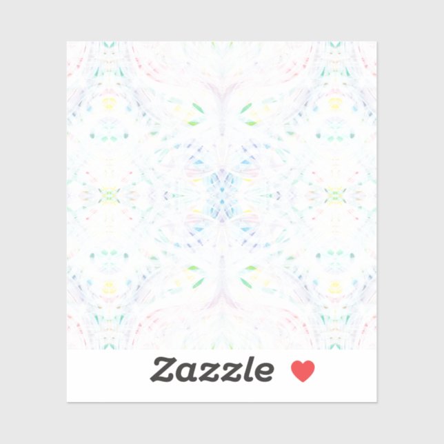 Schism Light Abstract Rainbow White Watercolor Art Aufkleber (Blatt)