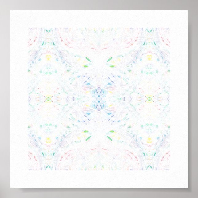 Schism Light Rainbow Abstract Watercolor Art Poster (Vorne)