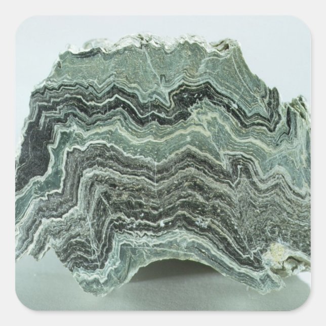 Schist Rock Quadratischer Aufkleber (Vorderseite)