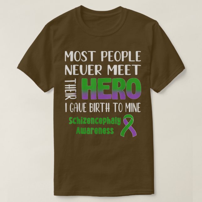Schizenzephalie-Bewusstsein T-Shirt (Design vorne)