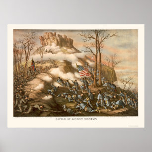 Schlacht am Lookout Mountain durch Kurz & Allison  Poster