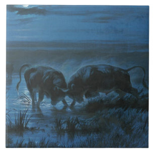 Schlacht am Mondlicht (Wasser-Buffalo-Kampf) Fliese