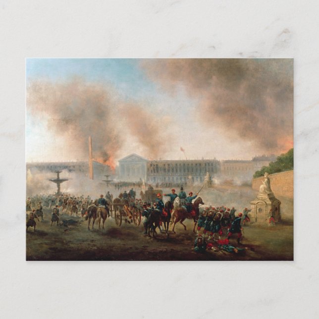 Schlacht am Place de la Concorde, 1871 Postkarte (Vorderseite)