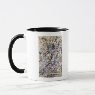 Schlacht bei Chickamauga - Panoramabalkarte des Zi Tasse