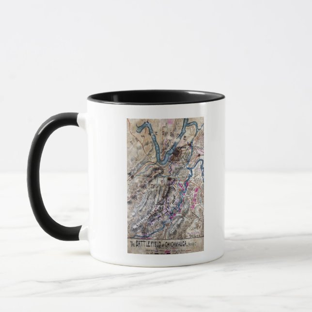 Schlacht bei Chickamauga - Panoramabalkarte des Zi Tasse (Links)