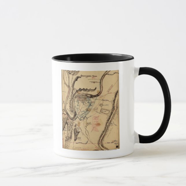 Schlacht bei Chickamauga - Panoramabalkarte des Zi Tasse (Rechts)