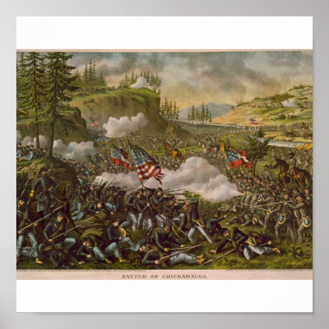 Schlacht bei Chickamauga, veröffentlicht um 1890 Poster (Vorne)