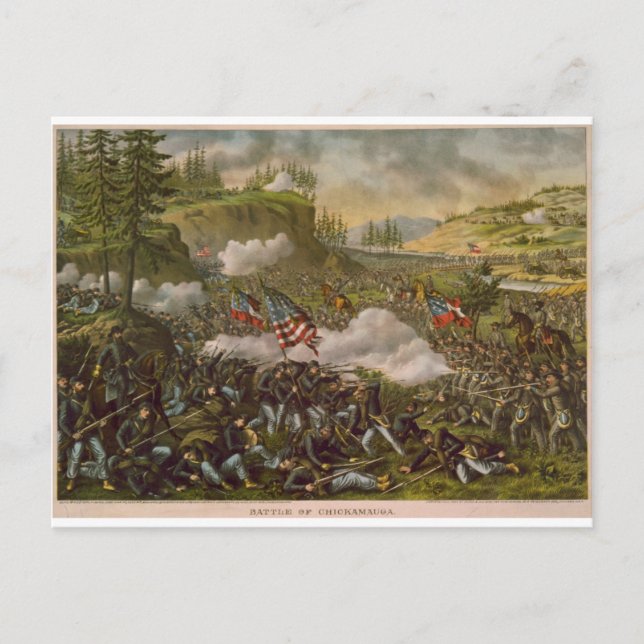 Schlacht bei Chickamauga, veröffentlicht um 1890 Postkarte (Vorderseite)