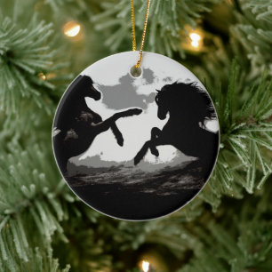 Schlacht bei den Pferden - Pferde Kunst Keramik Ornament