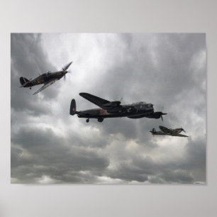 Schlacht bei der britischen Gedenkfliege Poster