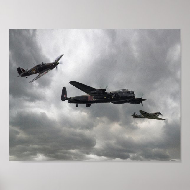 Schlacht bei der britischen Gedenkfliege Poster (Vorne)