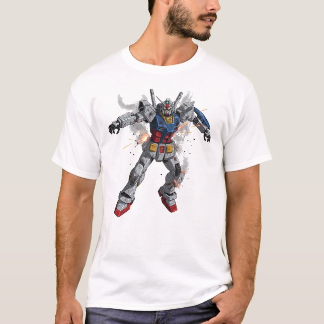 Schlacht beschädigtes Gundam T-Shirt (Vorderseite)