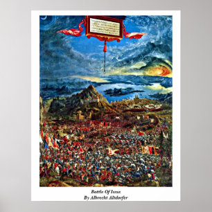 Schlacht gegen Issus durch Albrecht Altdorfer Poster
