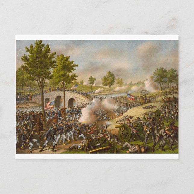 Schlacht um Antietam - Armee des Potomac Postkarte (Vorderseite)