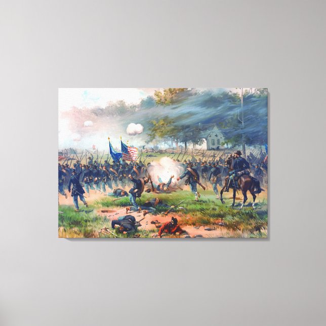Schlacht um Antietam Thure de Thulstrup 1887 Wiede Leinwanddruck (Vorderseite)