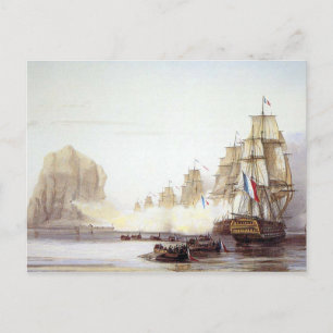 Schlacht um den Diamond Rock Postkarte