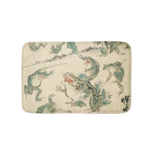 Schlacht um die Frösche - Kawanabe Kyosai Badematte