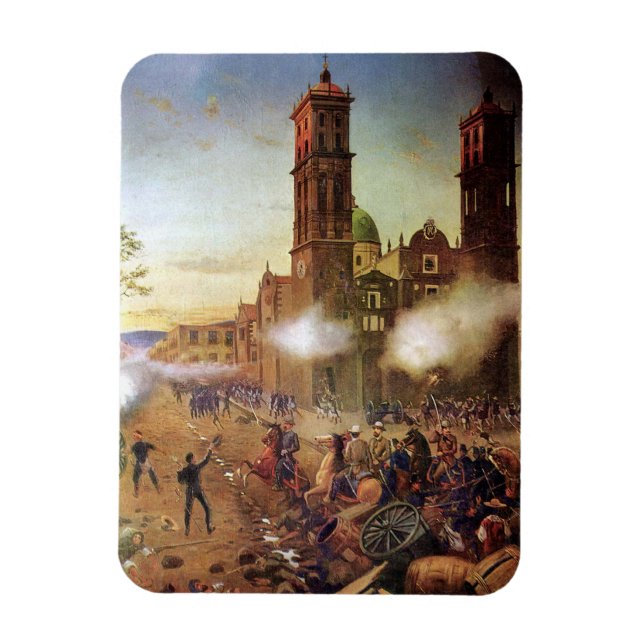 Schlacht um die mexikanische Geschichte Puebla Magnet (Vertikal)