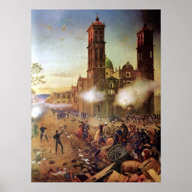 Schlacht um die mexikanische Geschichte Puebla Poster (Vorne)
