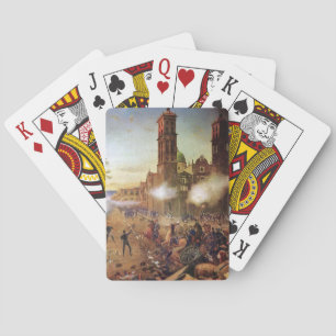 Schlacht um die mexikanische Geschichte Puebla Spielkarten