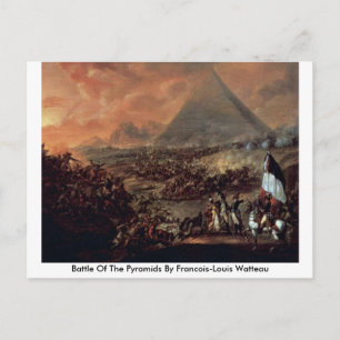 Schlacht um die Pyramiden durch Francois-Louis Wat Postkarte