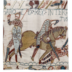 Schlacht um Hastings - Bayeux Tapestry King Harold Duschvorhang