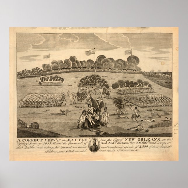 Schlacht um New Orleans (gegründet 1815-1820) Poster (Vorne)