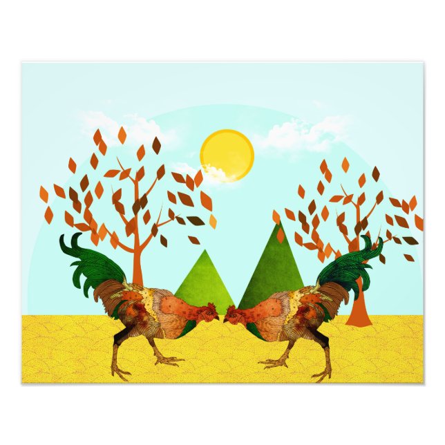 Schlacht um Rooster Fotodruck (Vorne)