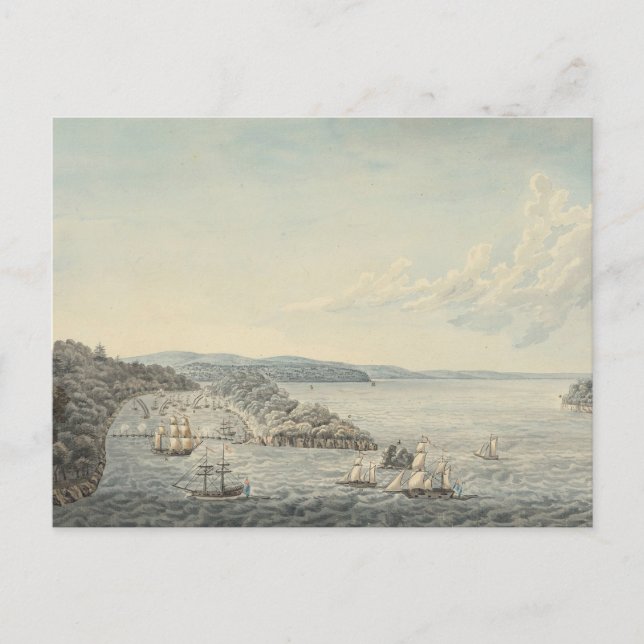 Schlacht um Valcour Island Postkarte (Vorderseite)