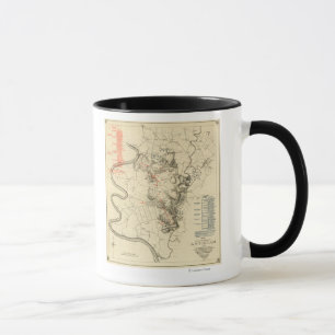 Schlacht von Antietam - Panoramabalkarte aus dem Z Tasse