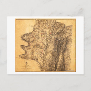 Schlacht von Antietam - Panoramaparte Ziviler Krie Postkarte