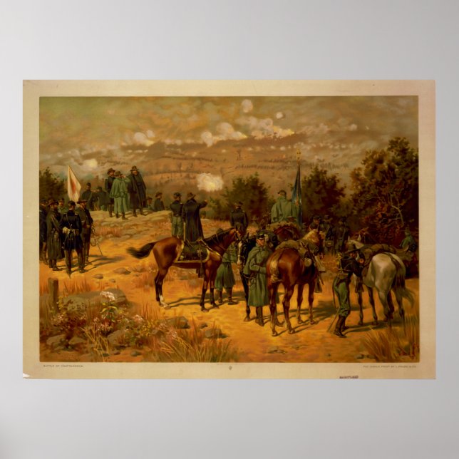 Schlacht von Chattanooga von Thure de Thulstrup Poster (Vorne)