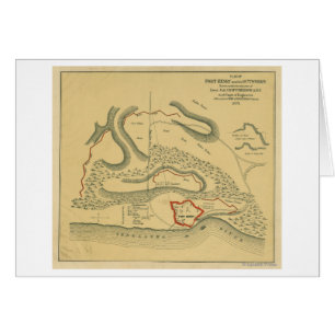 Schlacht von Fort Henry - Panoramabalkarte des Ziv