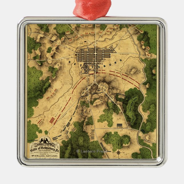 Schlacht von Gettysburg 10 Ornament Aus Metall (Vorne)